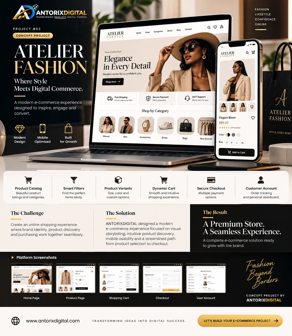 Atelier Fashion website preview